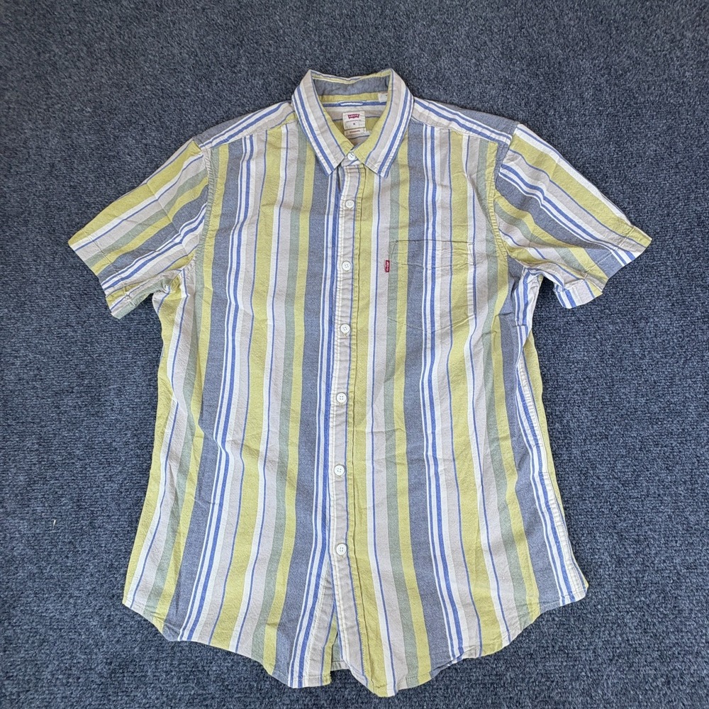 Levi's Shirt Mens Medium Multicolor Cotton Standard Fit Short Sleeve Button Up